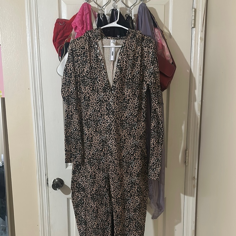 Leopard Print Long Sleeve VS onesie